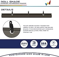 Vista 7 de Windscreen4less Persianas opacas enrollables para exteriores, pantalla de privacidad para pérgola, balcón, porche, cochera, terraza, 6 pies de ancho
