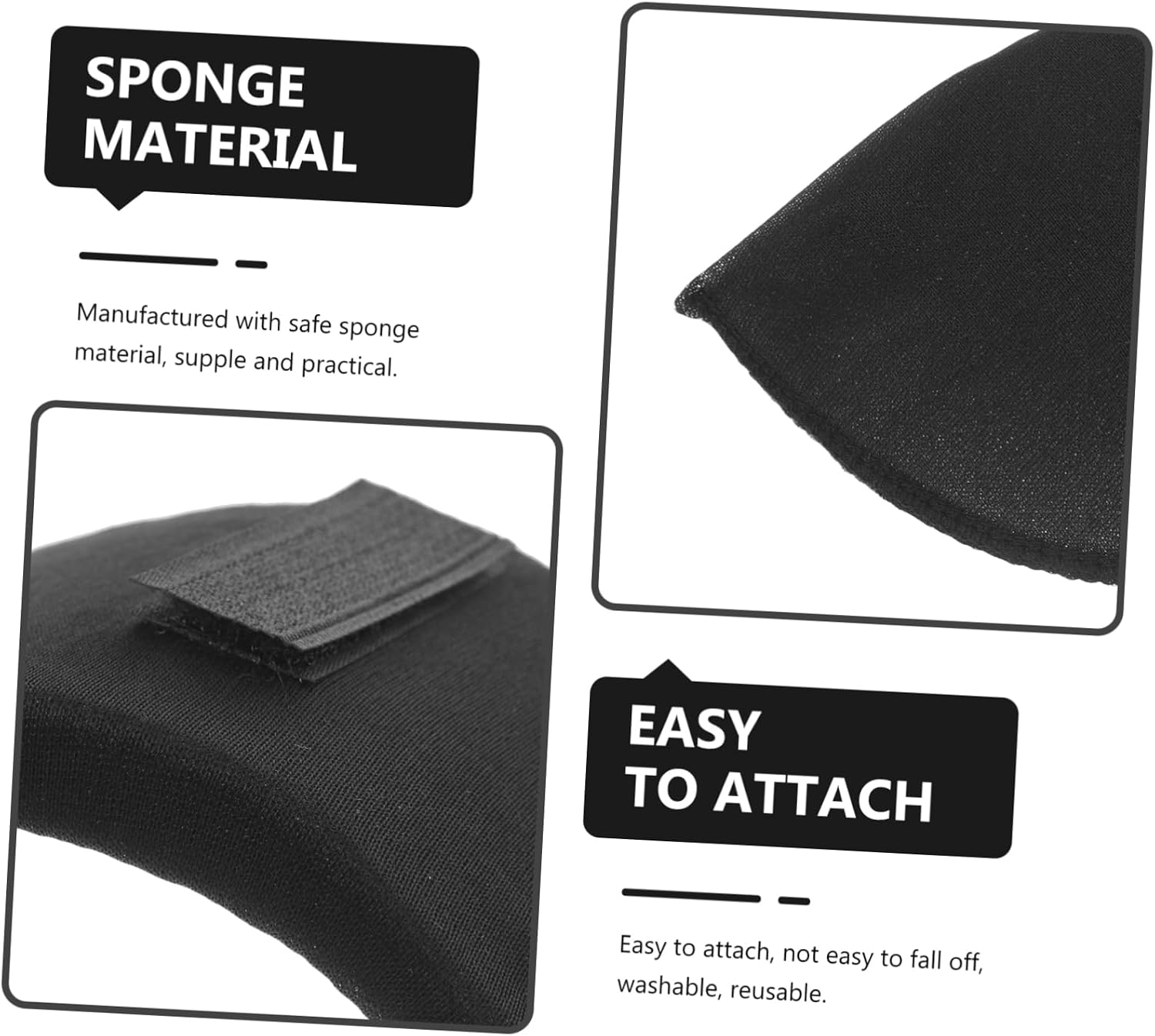 HAPINARY 2pairs Men Shoulder Pads Women Shoulder Pads Breathable Push-up Effect Self Adhesive for Women Clothing