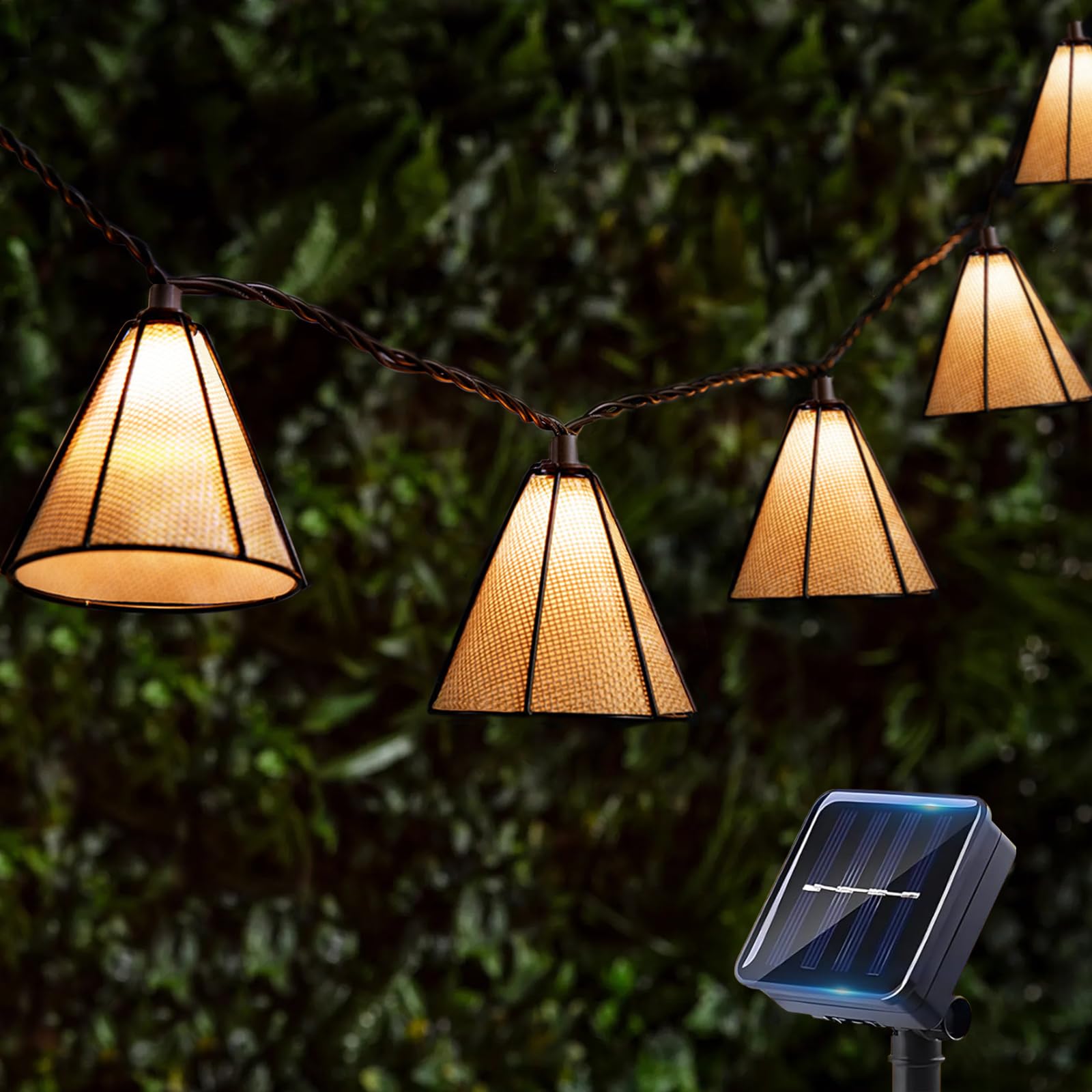 Solar Lichterkette Außen 10 LED 1.8M Solar Lampions Außen Wetterfest IP44 Solarlaterne für Außen, Balkon Deko, Garten, Außenbeleuchtung