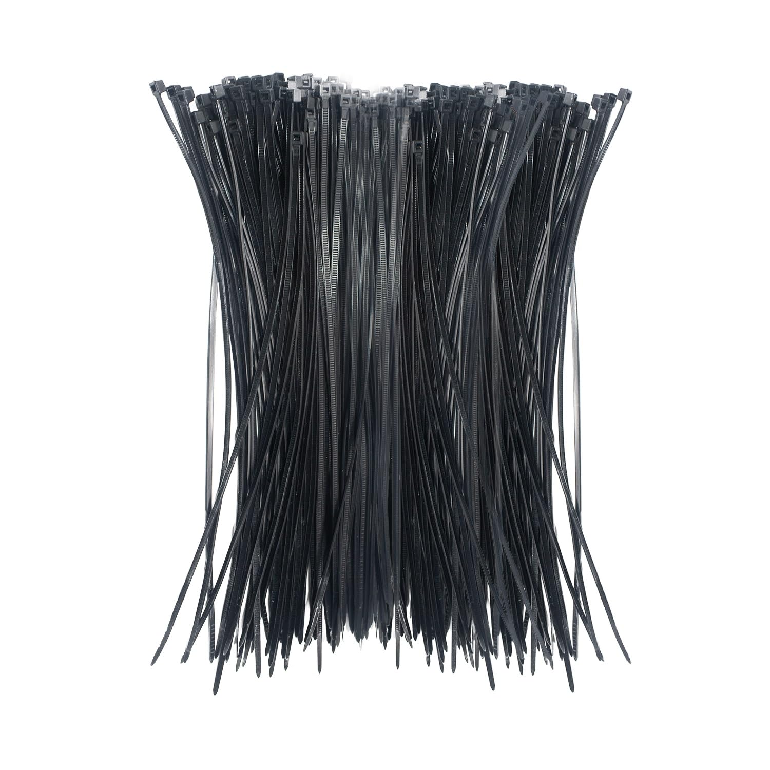 Photo 1 of 100 Pack Cable Zip Ties, Black Wire Ties Assorted Sizes for Cable Cords, and Wire Management (100, 6 Inch)