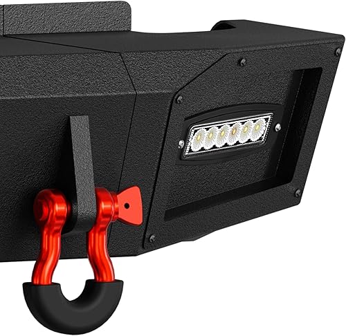 Vista 100 de Parachoques trasero todoterreno compatible con camioneta Toyota Tundra 2007 2008 2009 2010 2011 2012 2013 parachoques de ancho completo con placa