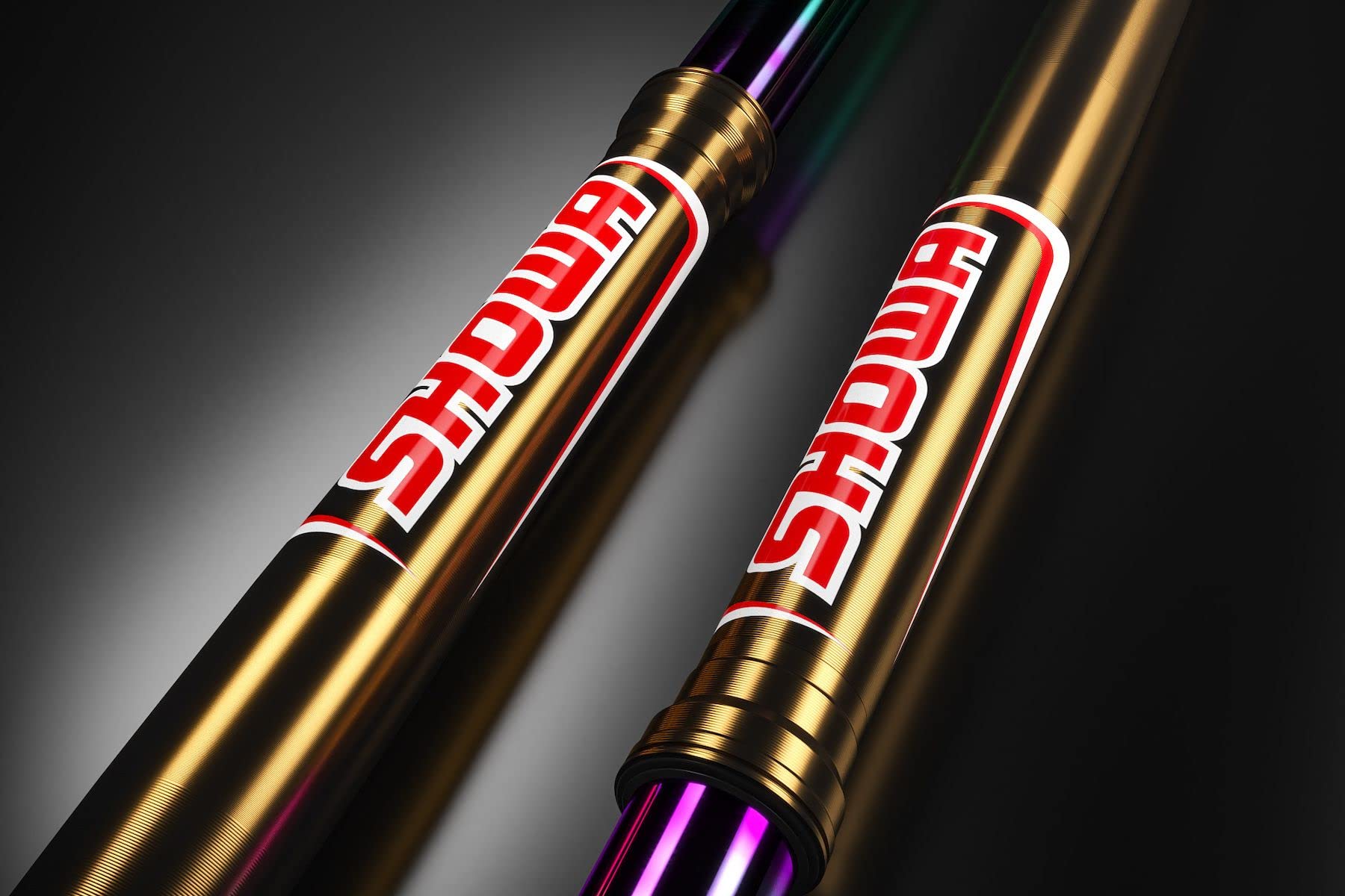 Adesivi Forcelle Fork Stichers In Crystal Motocross Enduro Compatibili Per Showa Rosso 2022 (09)