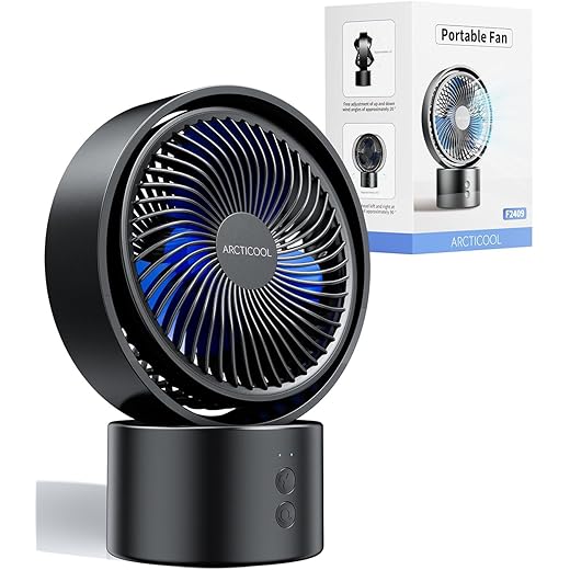 ARCTICOOL 55 Inch Small Table Fan 90 Auto Oscillation with