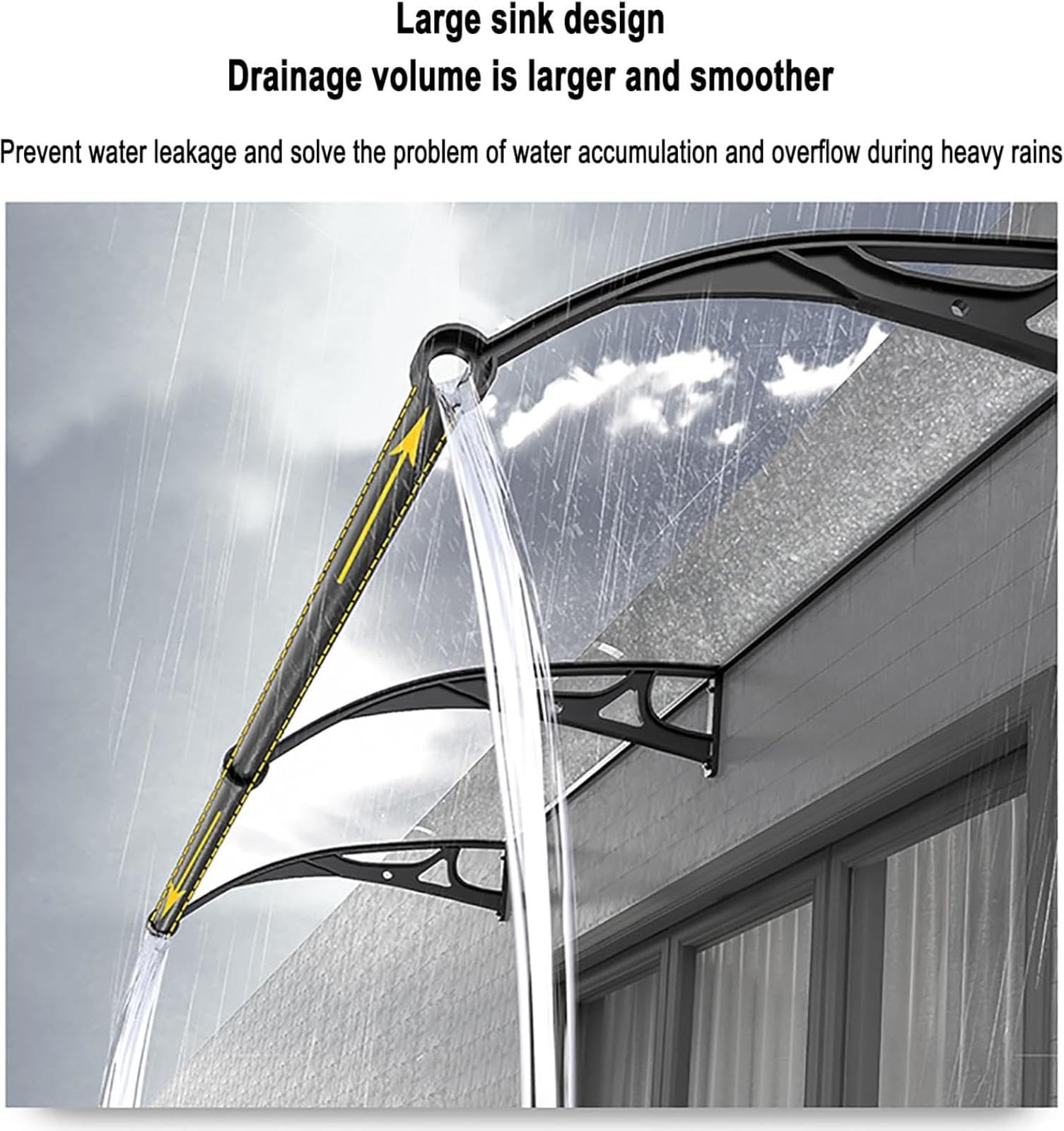 Osłona przeciwdeszczowa na zewnątrz 80 x 120 cm – odporna na warunki atmosferyczne aluminiowa rama i trwałe tworzywo PCW, idealna na kemping, patio i imprezy plenerowe - rozwiązanie do schronienia w