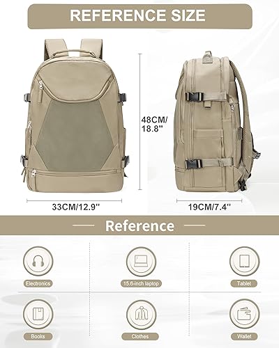 Miniatura 10 de Mochila De Viaje Mochila de viaje grande para llevar en vuelo aprobado para artículos personales Mochila de viaje, Negro -