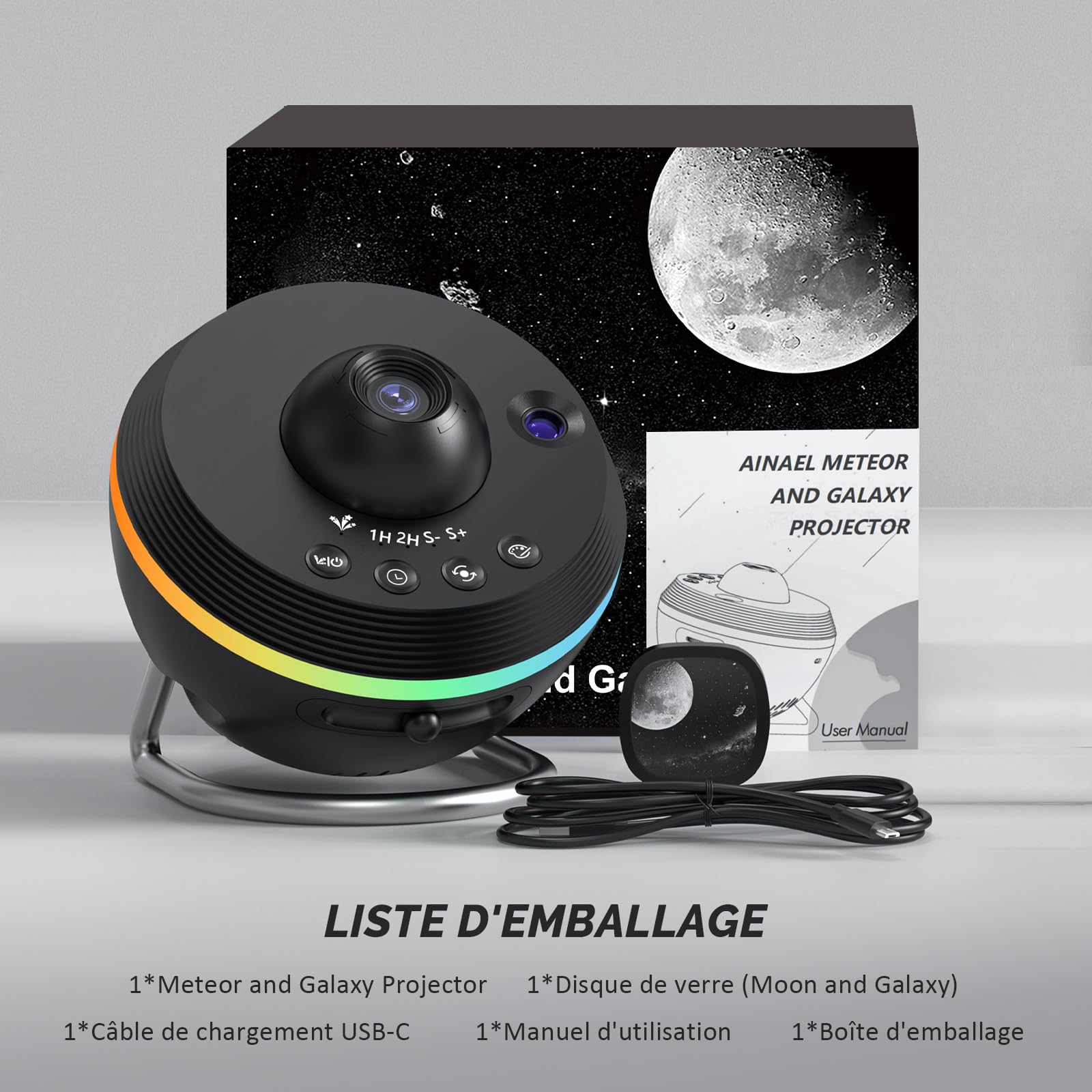 Projecteur Ciel Etoile Projecteur Galaxie Planetarium avec 1 Disque