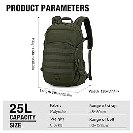 Mardingtop 25L Hiking Backpack,Lightweight Molle Tactical Backpack for Running,Hiking,Cycling,Motorcycle