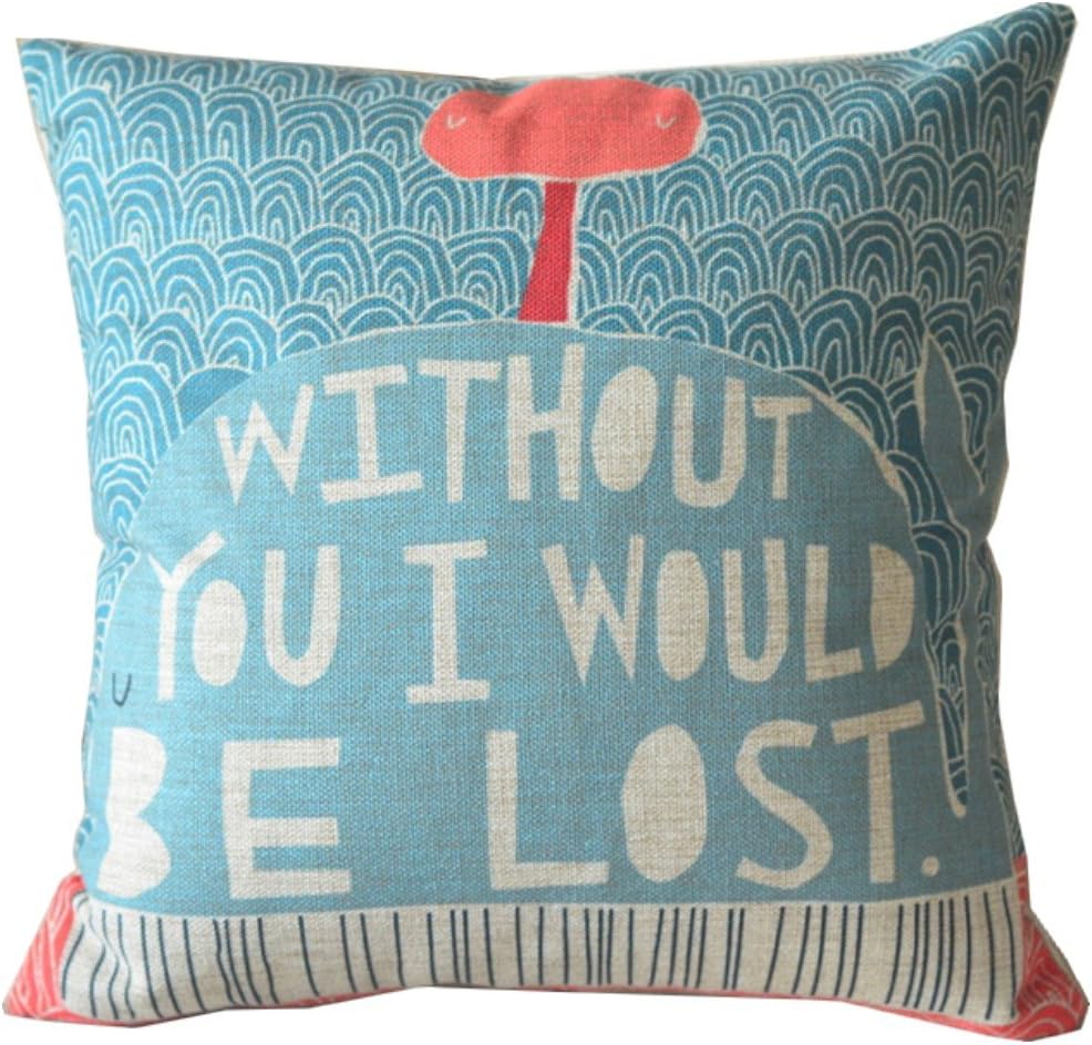 Animal Style Lovely Cute Cartoon Whale Sea Love Letters Sofa Simple Home Decor Design Throw Pillow Case Decor Cushion Covers Square 1818 Inch Beige Cotton Blend Linen