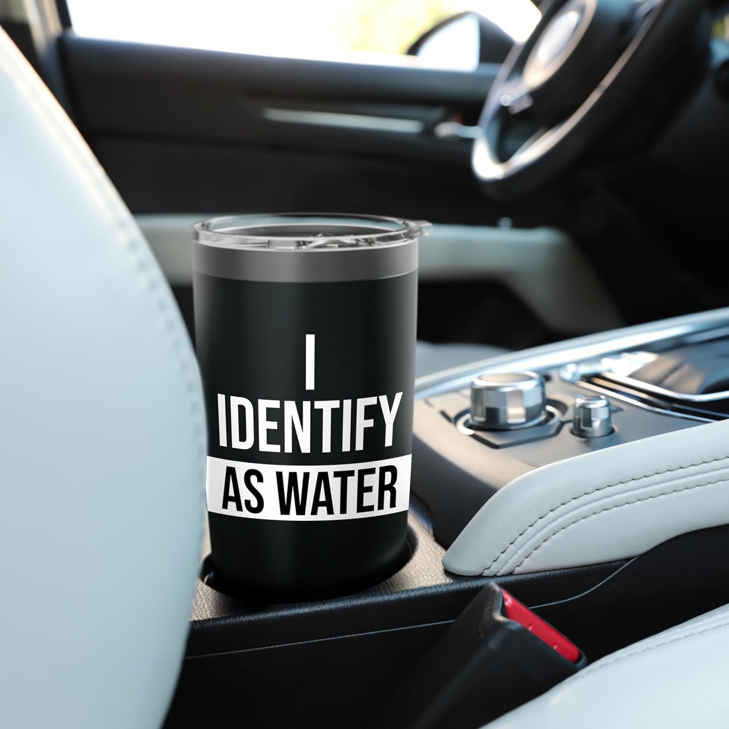 I Identify as Water Coffee Lovers Women I Identify as Water Stainless Steel Insulated Tumbler - Image 6