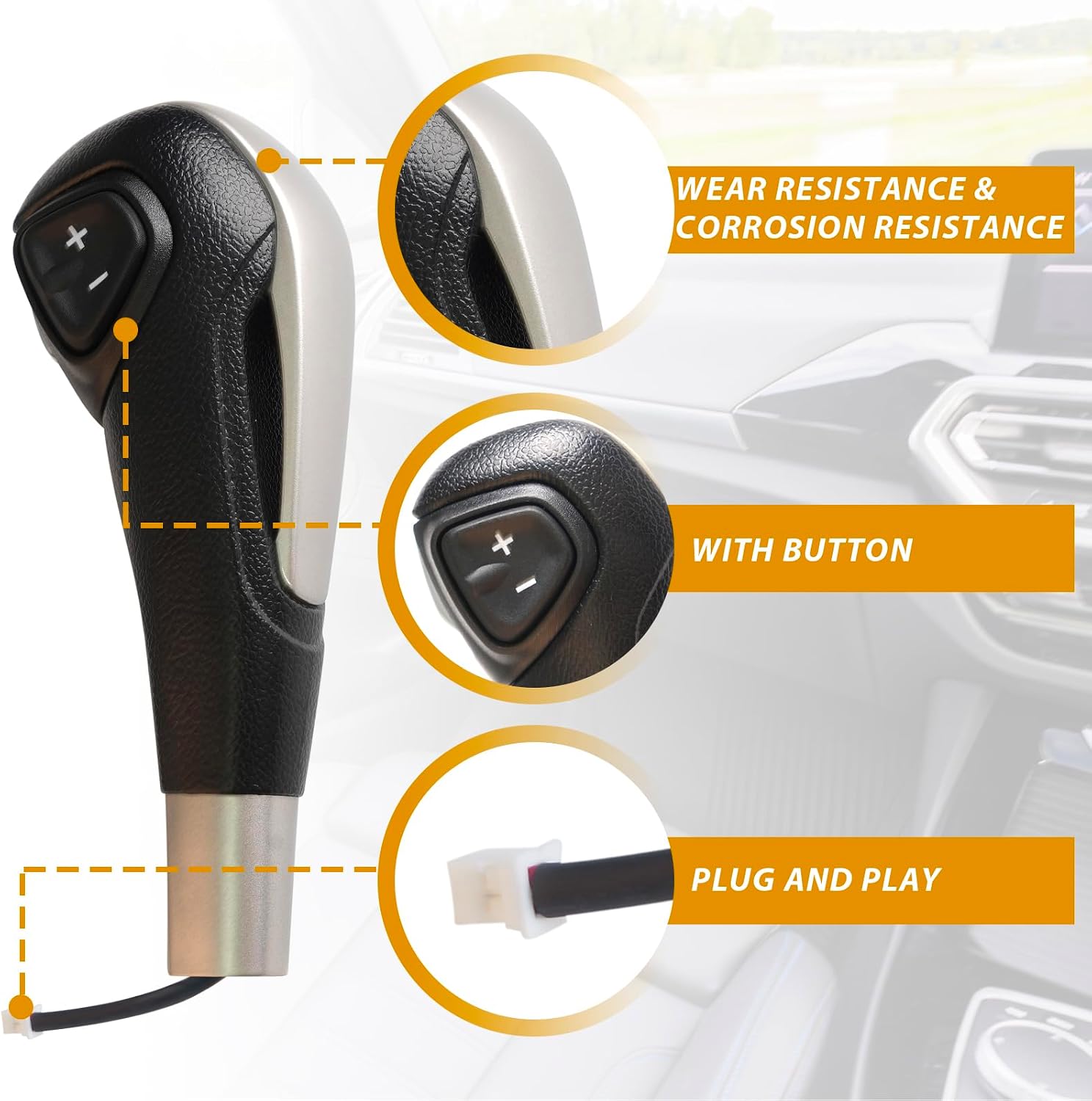 Automatic Transmission Gear Shift Knob Handle for Chevy Trax Sonic 2012-2017, Replace 42539376 95179700