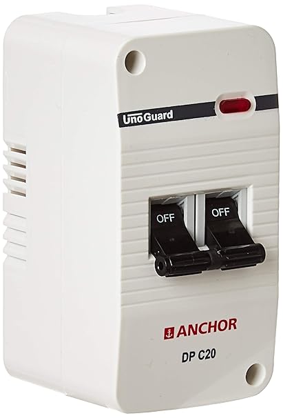 Anchor by Panasonic 98494 3M Power Unit With 25A Single Pole MCB & Top With out Enclosure, Pack of 2