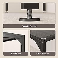 Vista 9 de Gizoon Juego de mesa de comedor para 2, juego de mesa de cocina para 2 con marco de acero, mesa de cocina con 2 bancos para espacio pequeño, diseño