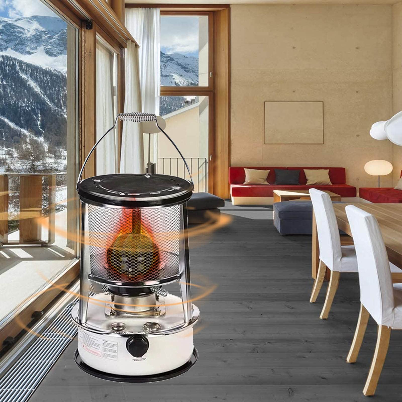 Estufa de carpa eficiente sin electricidad Calentador de queroseno para calentadores de aceite portátiles para interiores y exteriores para acampar Jardín Terraza Barbacoa Cocina (Tamaño : 4.6L/R