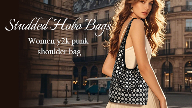 Bolso Studded Y2K de cuero PU para mujer miniatura 7