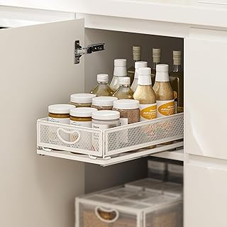 12 Small Kitchen Pantry Ideas That Maximize Storage 21 Pull Out Cabinet Organizer, No Drill Adhesive Sliding Drawers for Kitche...