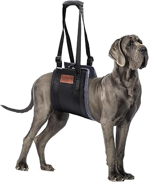 Dog Sling for Large Dogs Hind Leg Support, Magic Tape Dog Lift Harness, Soft Dog Support Harness for Back Legs, Hip Support Harness to Help Senior, Injured, Disabled and After ACL Surgery