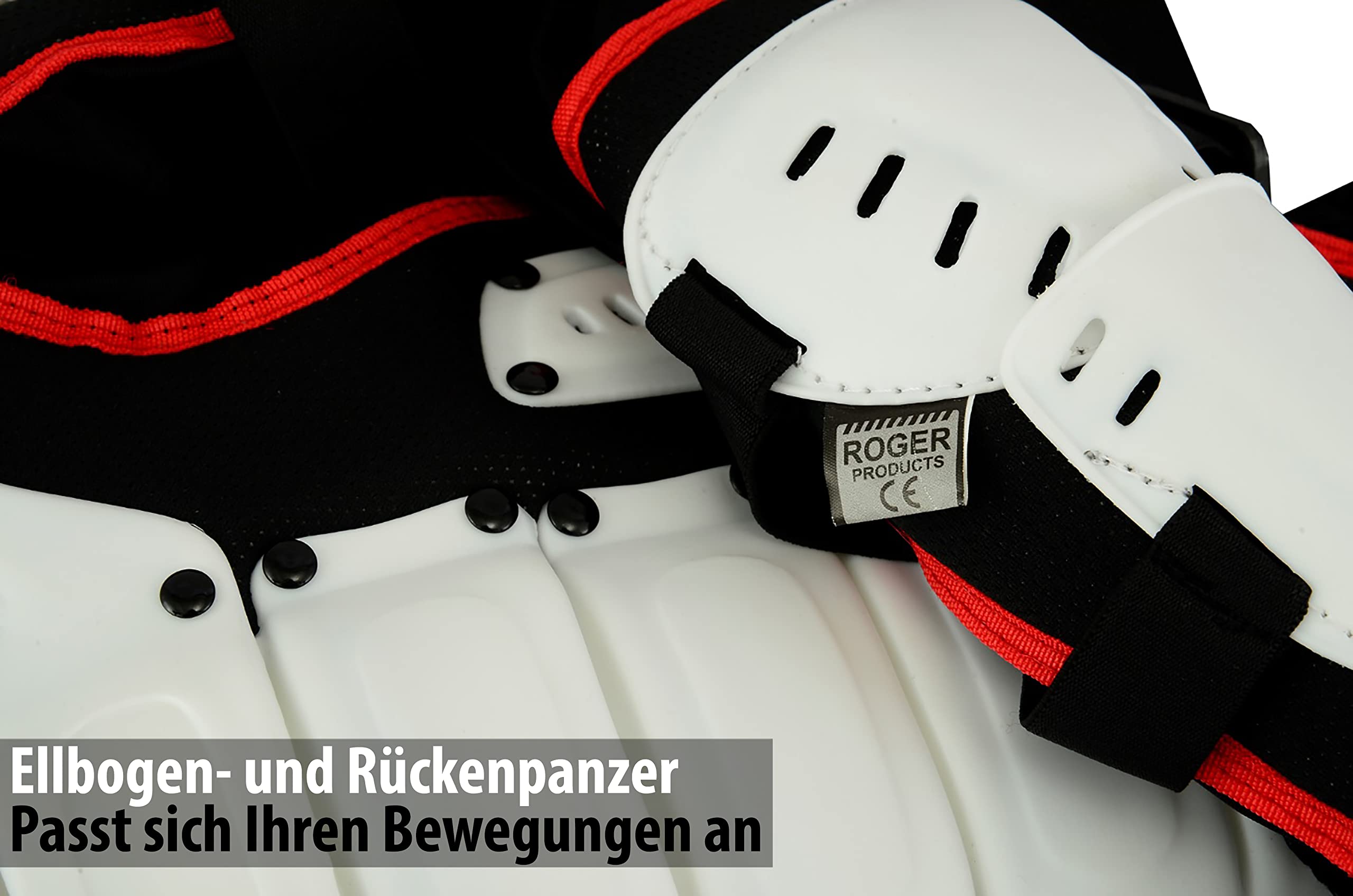 Texpeed – Kinder-Motocrossjacke mit Rückenprotektor für sportliche Aktivitäten – Enduro-Brustschutz – Weiß