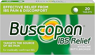 Buscopan IBS Relief - Targets the Source of IBS Pain and Cramps- starts to work in 15 minutes - 20 Tablets- - Relief from IBS Pain & discomfort
