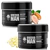 Greeko Man Beard Cream – Natural Beard Moisturizer with Shea Butter, Olive Oil & Vitamin E | Lightweight Non-Greasy Beard Styling Cream for Growth, Softening, Conditioning & Daily Care - pack of 2