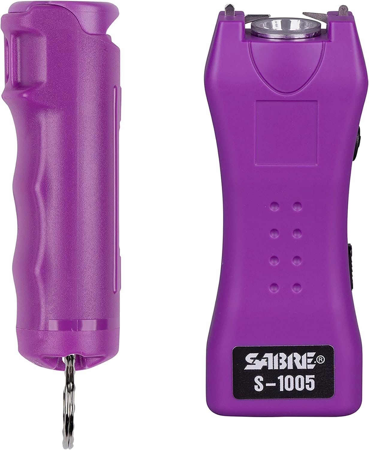 SABRE Pepper Spray and Stun Gun Multi-Range Protection Pack, 25 Bursts, 10-Foot (3 Meter) Range, Ergonomic Finger Grip, Flip Top Safety, Key Ring, Painful 1.60 μC Charge, 120 Lumen Flashlight, Compact : Everything Else