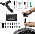 GRAND PITSTOP 20 Pcs Tubeless Tire Puncture Repair Kit with Mushroom Plug for Tyre Punctures and Flats on Cars, Motorcycles, ATV, Trucks & Tractors (15 Mushroom Plugs)