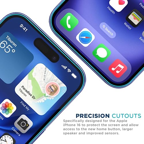 Vista 37 de Tech Armor Protector de pantalla para iPhone 15 Pro de 6.1 pulgadas, película transparente HD, máxima protección de pantalla, claridad cristalina