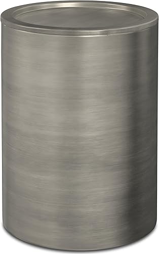 Miniatura 28 de SIMPLIHOME Corbin - Mesa auxiliar de metal de 16 pulgadas de ancho en oro antiguo martillado, mesa auxiliar redonda con diseño de tambor para sala