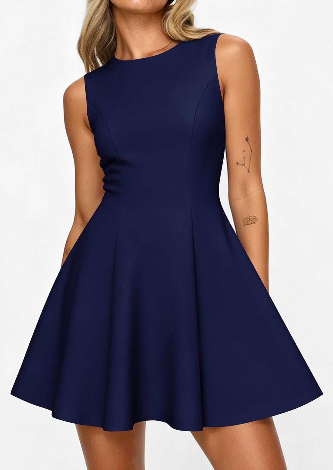 PRETTYGARDEN Cocktail Dresses for Women 2026 Summer Formal Boat Neck A Line Spring Elegant Graduation Party Mini Dress - Image 2