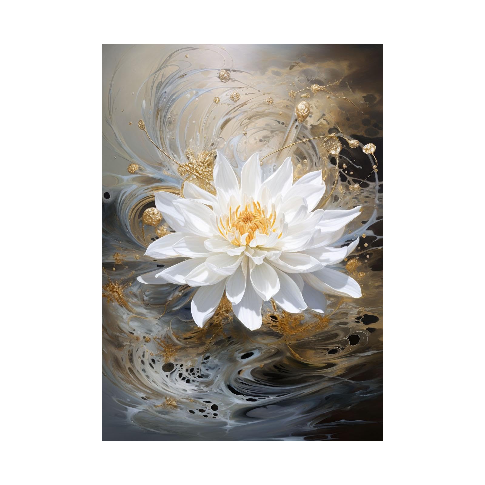 Art floral moderne d'exception FJASKER impression sur toile 60x80 - 6