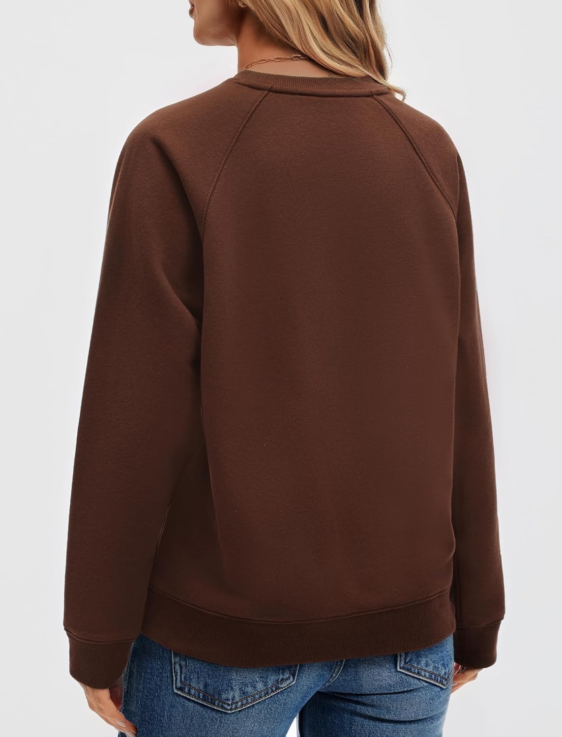 Oversized Sweatshirt for Women Fleece Lined Crewneck Pullover Sweatshirts Loose Fit Fall Long Sleeve Tops - Image 4