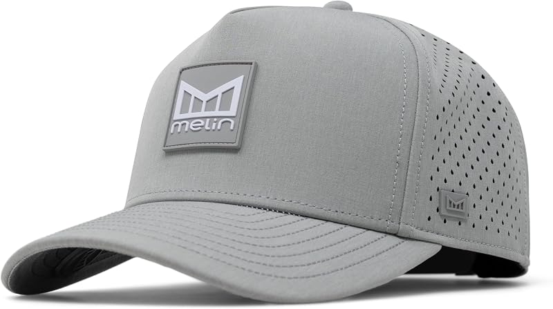melin Odysea Stacked Hydro, gorra snapback de alto rendimiento para hombre | Gorras de béisbol ajustadas resistentes al agua para hombres y mujeres, golf, correr o hacer ejercicio