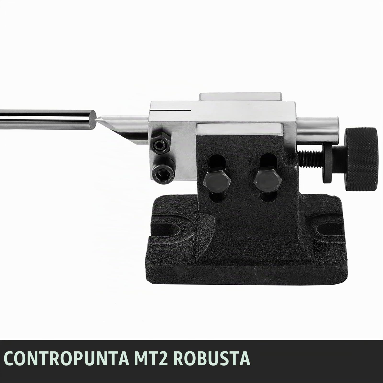 VEVOR BS-0 - Testa divisoria di precisione con mandrino a 3 ganasce contropunta, testa divisore MT2 con mandrino da 168 mm, testa divisorio 23 kg, altezza centro di indicizzazione 100 mm con piastre