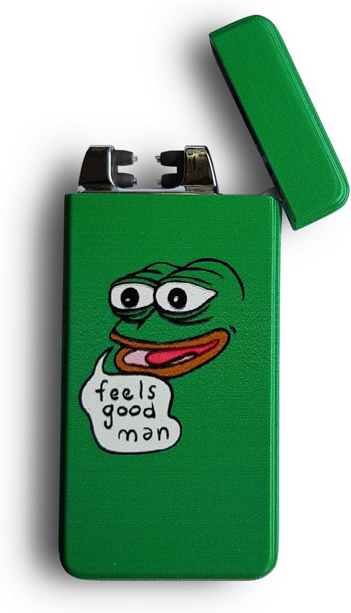 Pepe Meme Dual Arc Lighter Set