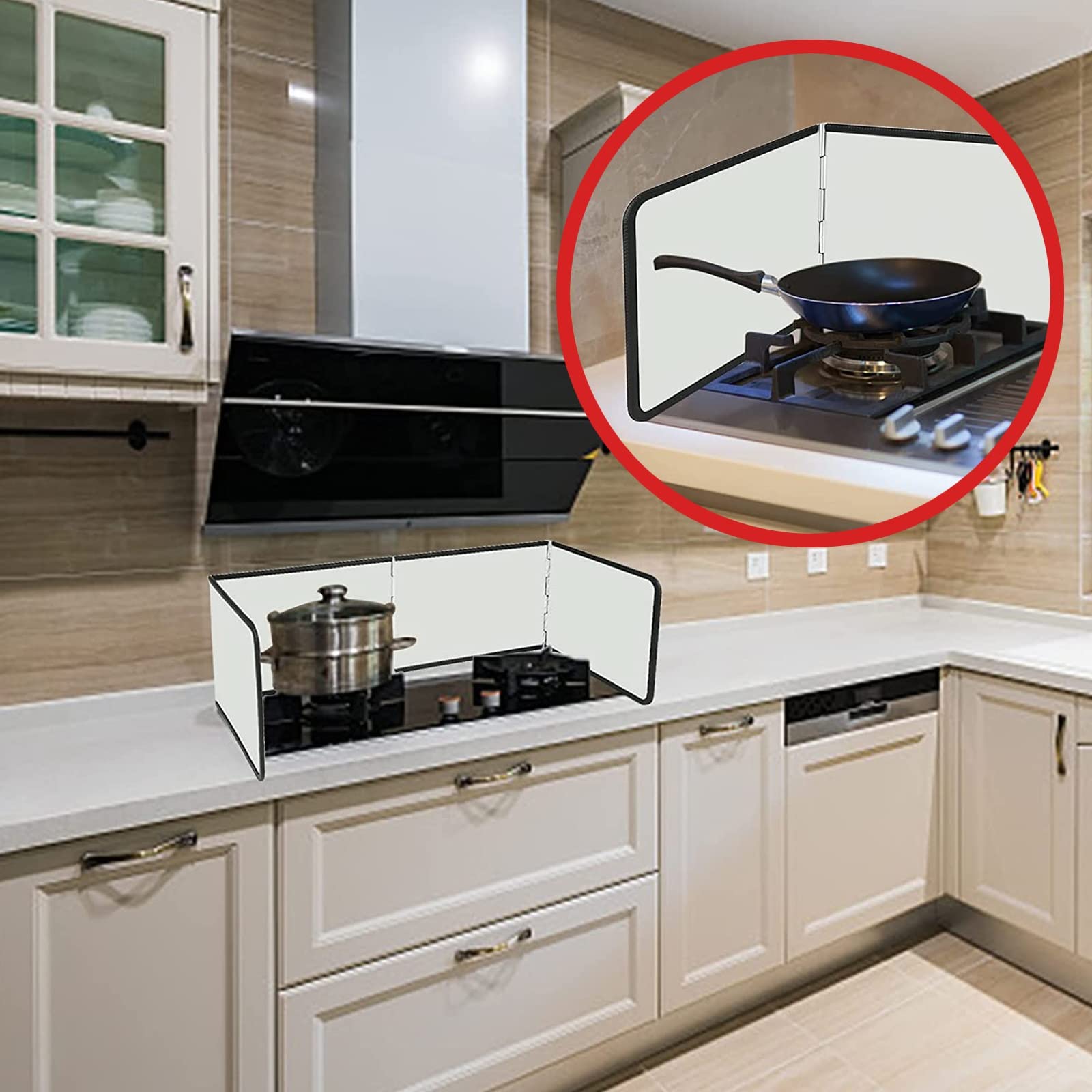 Protector Salpicaduras Cocina, Plegable Protección Contra Salpicaduras, Protección Contra Salpicaduras, Placa Antisalpicaduras De Acero Inoxidable,1 Pieza Protector Salpicaduras Cocina(60x80x45cm)