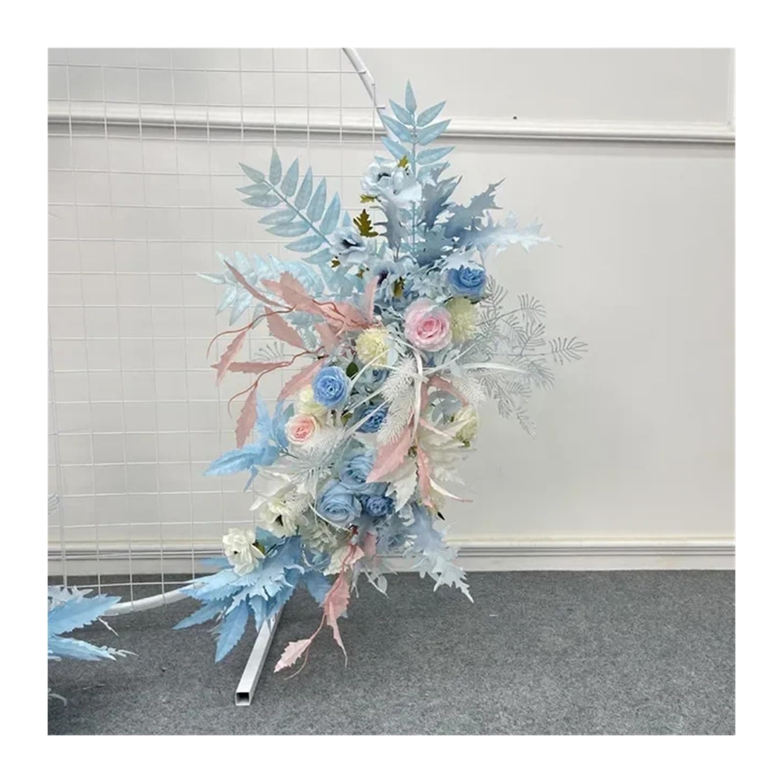 WJIAYAO Artificial Wedding Arch Flowers Kit Wedding Flower Simulation Artificia Silk Flowers Arch Round Pavilion Art Window Decoration Props(Color3 M)