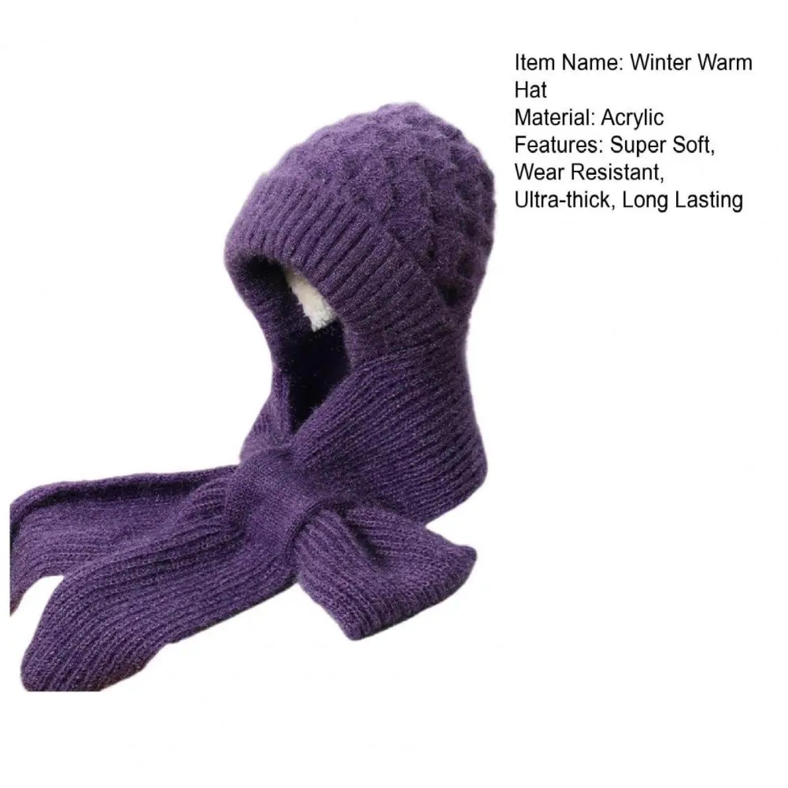 Schals Damen Tücher Halstuch Scarf Gestrickter, Superweicher, Verdickter, Winddichter Beanie-Schal