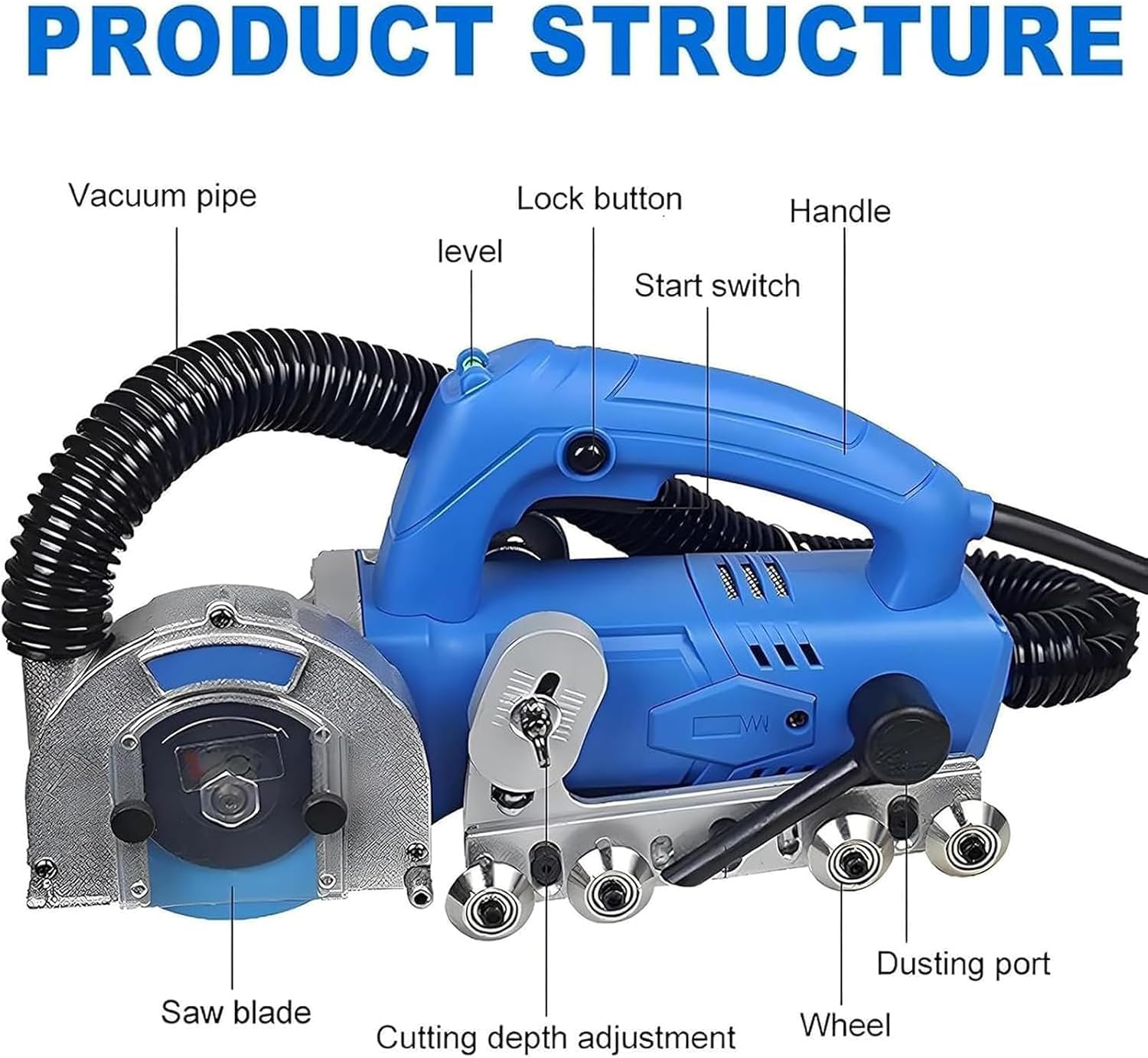 Máquina Profesional Para Remover Lechada De Azulejos, Herramienta Eléctrica De 1200 W Y 9000 Rpm Con Cuchilla De 100 Mm, Aspiración Automática De Polvo Y Soplado De Aire, Ajuste De Profundidad De