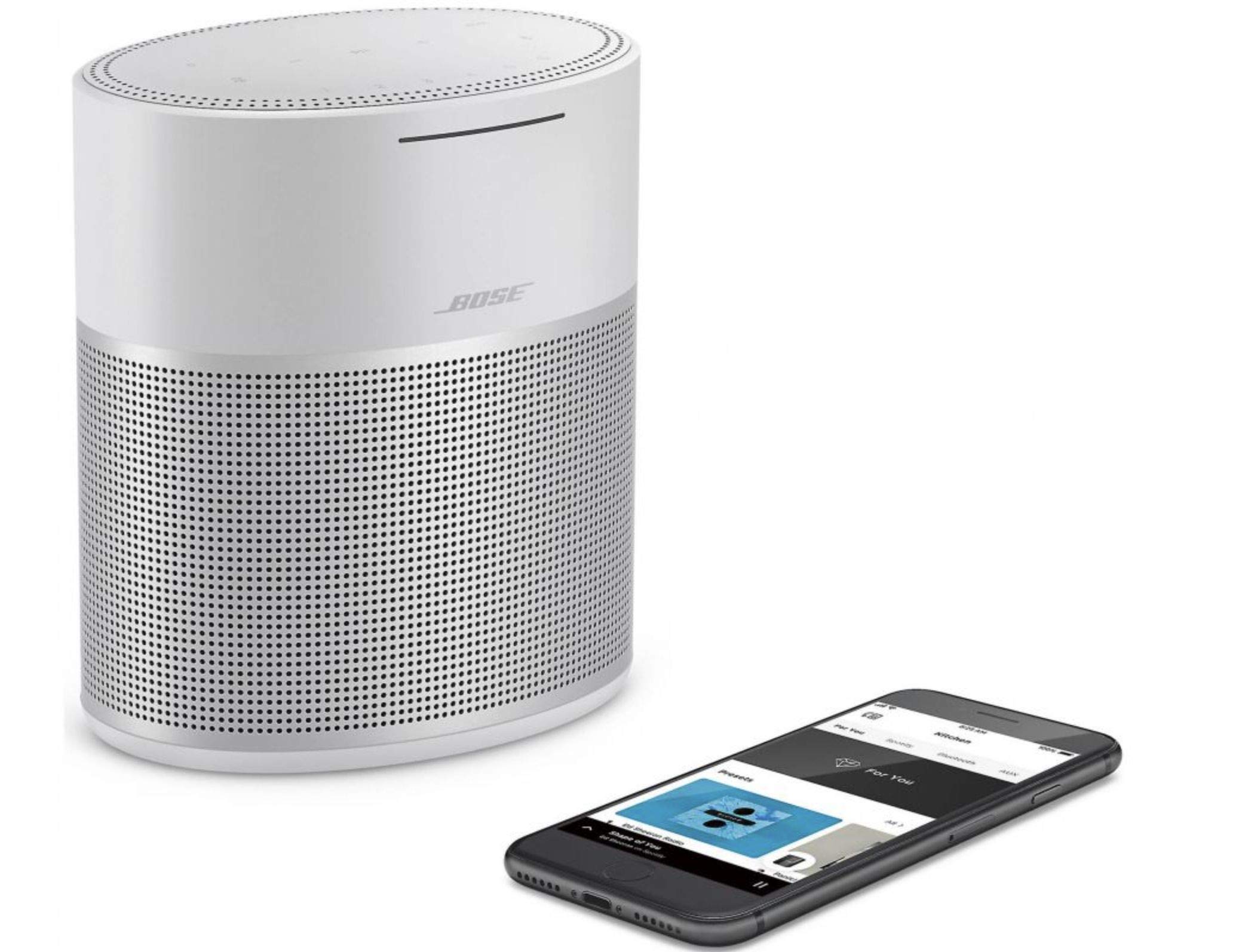 Bose  Speaker 300 ホワイト Bose Home Speaker 300, with Amazon Alexa built-in, Silver : Amazon