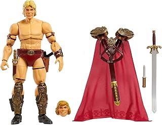 Masters of the Universe Masterverse Action Figure He-Man Articulated Movie Collectible with Swappable Body Parts and Accessories, MOTU Toy, HLB55