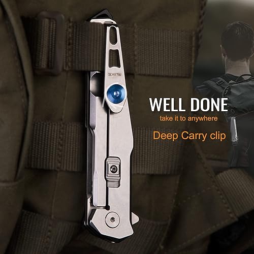 Miniatura 8 de Cuchillo táctico plegable de bolsillo para hombres, hoja de acero inoxidable 14C28N, bloqueo de marco, mango G10, pequeños cuchillos de camping EDC