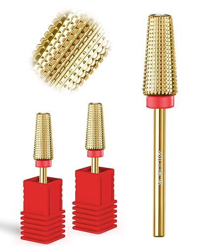 Brocas de uñas de tungsteno, broca de carburo 5 en 1 para uñas acrílicas, eliminación de cutículas de gel de polietileno, brocas de uñas