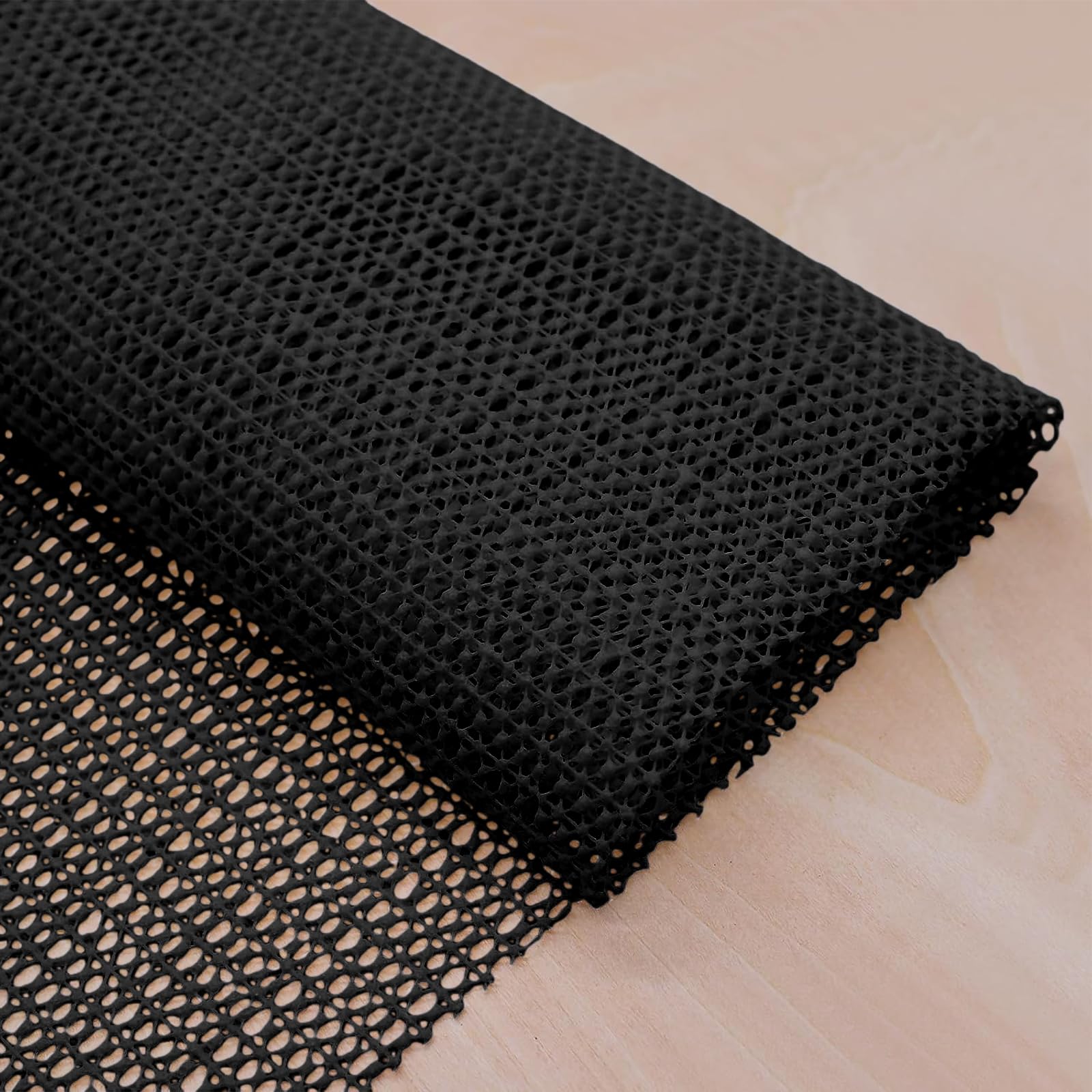 Antirutschmatte für Teppich 170 x 260 cm Waschbare, Wiederverwendbare, Hält Ecken Flach, Zuschneidbar, PVC Teppichgreifer Antirutschmatte/Teppichstopper/Antirutsch Pads für Zuhause, Schwarz
