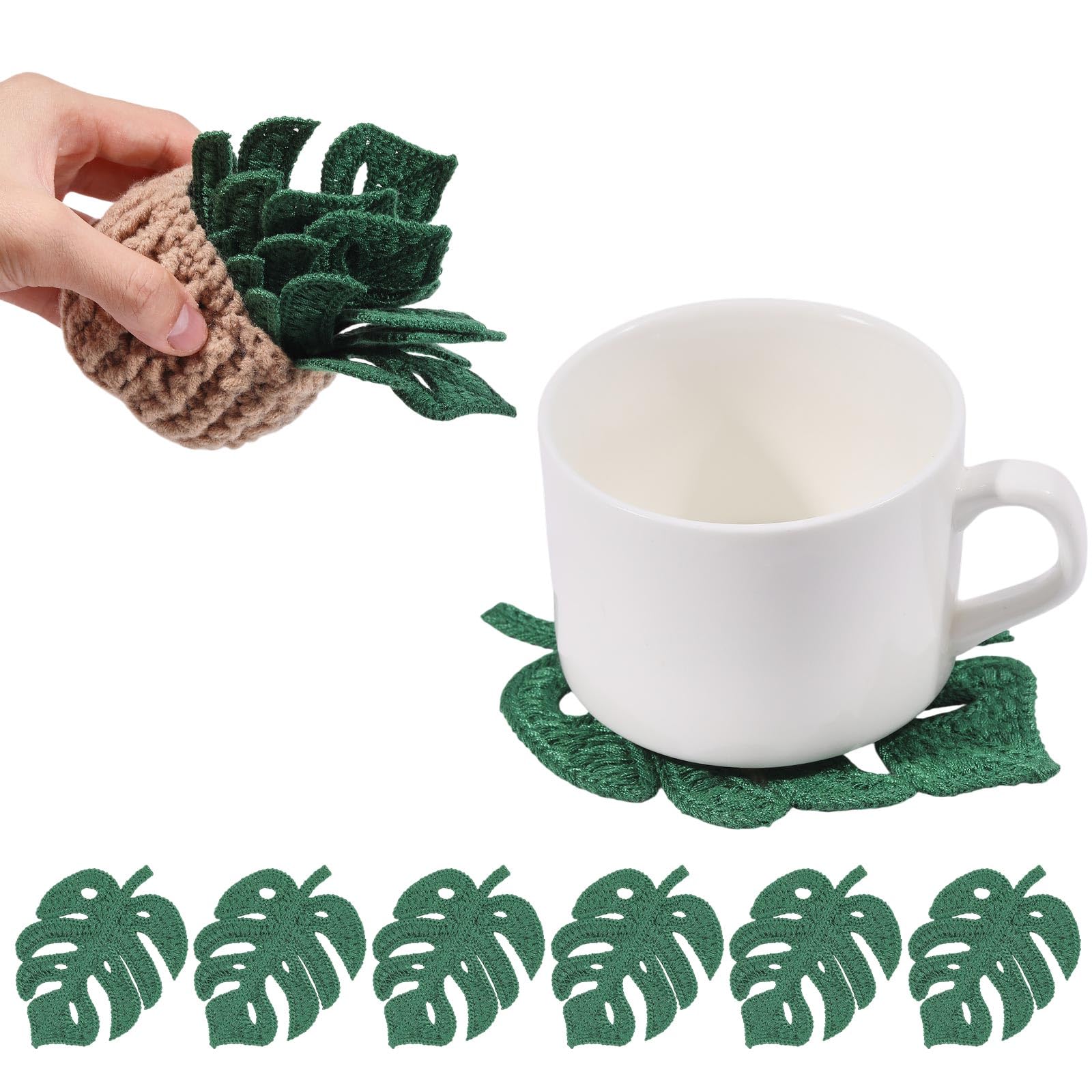 Dessous de verre Monstera faits main, l'excellence du crochet pour votre décoration