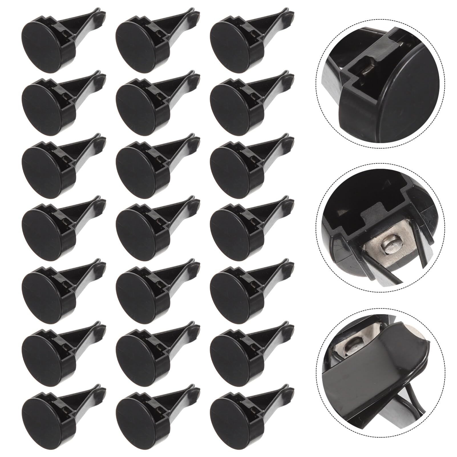 Healvian Clip Auto Profumatori per Auto Accessori in Gesso Nero 100pezzi Clip per Bocchette Aria Regolabili per Vacanze Estive