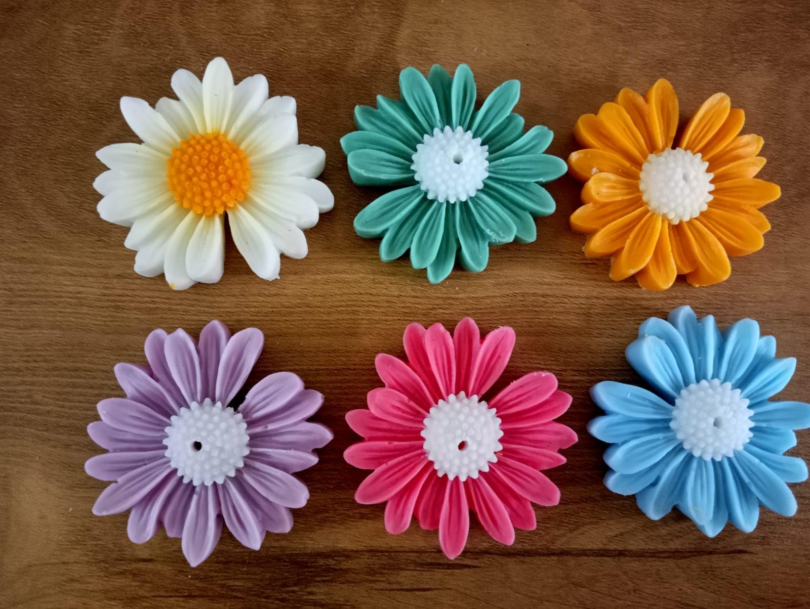 Scented Daisy Candle | Handcrafted Floral Soy Wax Candles | Decorative Design | Eco-Friendly | Ideal for Home Decor | Weddings | Gifts | Magical Shades | Multicolor Flower Candle | Set of 6-image-9