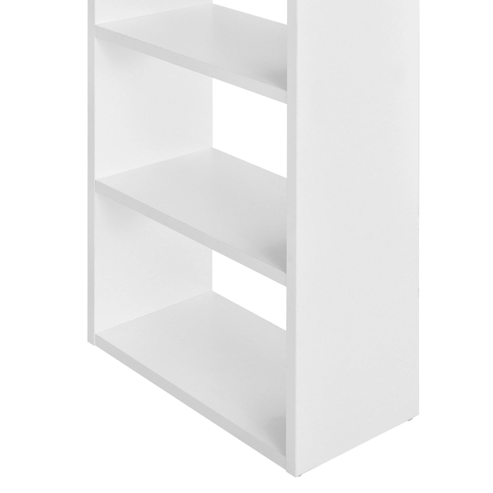 [en.casa] Scrivania con 3 Ripiani e 3 Cassetti 120 x 49 x 72 cm Tavolo da Computer PC Postazione di Lavoro Tavolo da Studio - Bianco