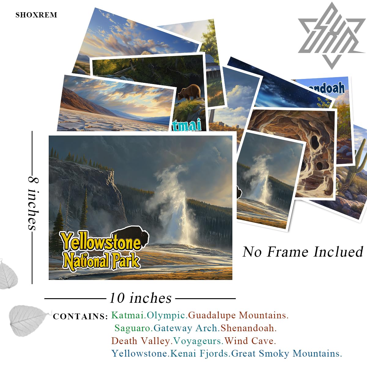 National Park Wandposter-Set – 12 Reisemotive, Öldruck Auf Premium-Karton – Perfekt Für Natur-Lover