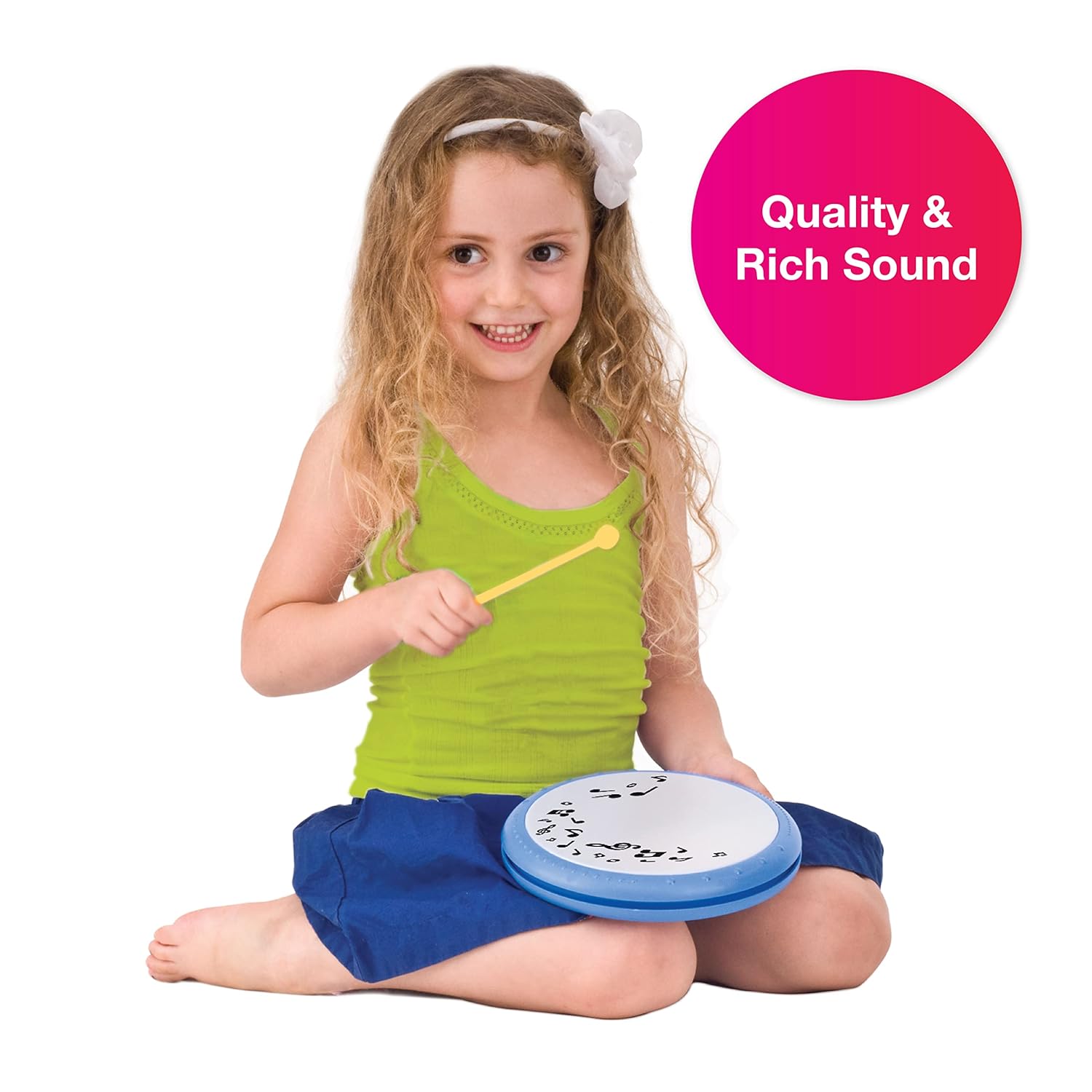 Halilit by Edushape Baby Drum - My First Hand Toy Drum with Drum Stick - 7 Inch Percussion Musical Instrument for Toddlers & Kids - Educational Toys for Sensory Development Through Play and Sound : Toys & Games