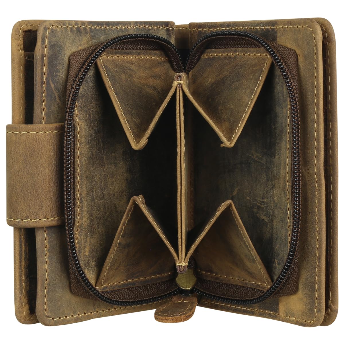 Greenburry Portafoglio vintage in pelle 12,5 cm