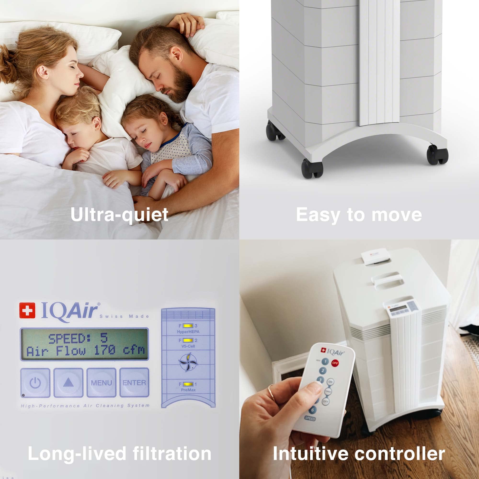IQAir HealthPro Plus Air Purifier Medical Grade H14 HyperHEPA filter